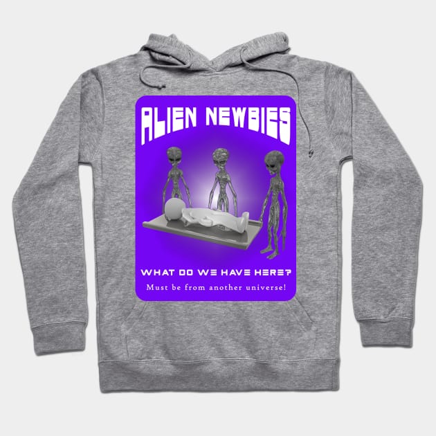 Alien Newbies - Purple and White Hoodie by The Black Panther